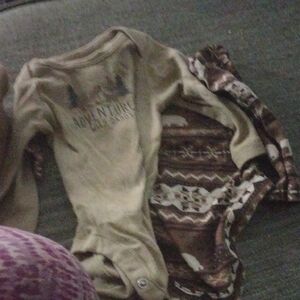 Adventure Print Kids One Piece – Cozy Long Sleeve, Size 0-3 Months, Bundle